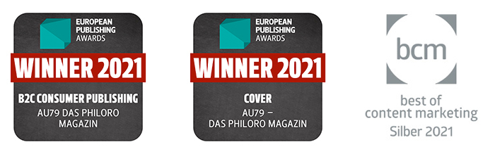 Awards 2021 für Au79 - Das philoro Magazin