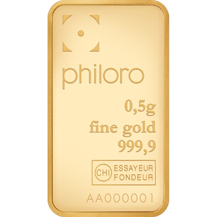 Goldbarren 0,5 g - lose - philoro