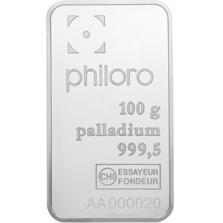 Palladiumbarren 100 g - philoro