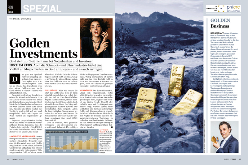 Trend Ausgabe 39/2020 Golden Investments